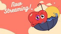 a cartoon heart with the words now streaming